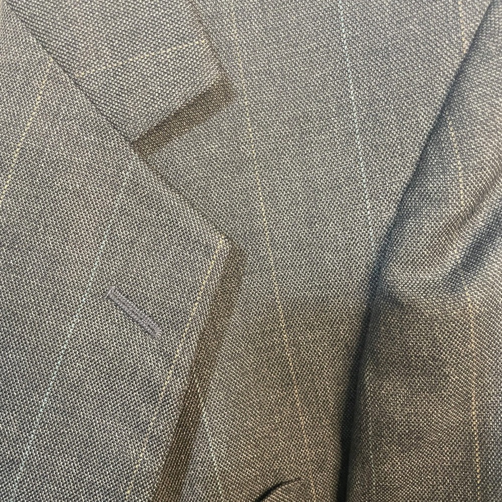 Warren Sewell Clothes Mens Charcoal Pinstripe Suit Jacket Pants Tailored READ - Picture 2 of 10